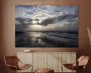 Sun, sea, beach and clouds by Paul Veen