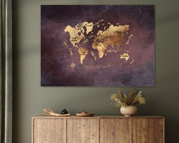 Wereldkaart 16 #kaart #wereldkaart van JBJart Justyna Jaszke