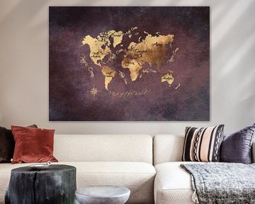 Wereldkaart 16 #kaart #wereldkaart van JBJart Justyna Jaszke