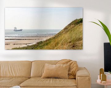 Schip met duinen van Percy's fotografie