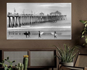 Huntington Beach Pier van Antoon van Osch