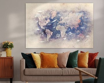 World map 26 sea life #map #worldmap von JBJart Justyna Jaszke