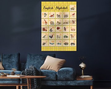 hand drawn animals poster for all English letters van Ariadna de Raadt-Goldberg