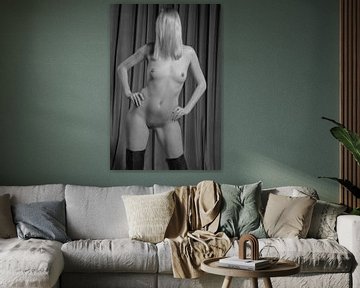 Belle femme nue. Photo en noir et blanc. #A7216 sur Photostudioholland