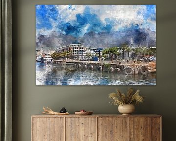 Digital art Victoria & Alfred Waterfront Cape Town by gea strucks