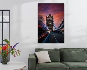 LONDON Tower Bridge am Abend von Melanie Viola