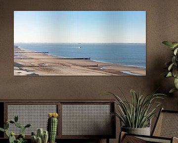 Panorama van het strand bij Dishoek