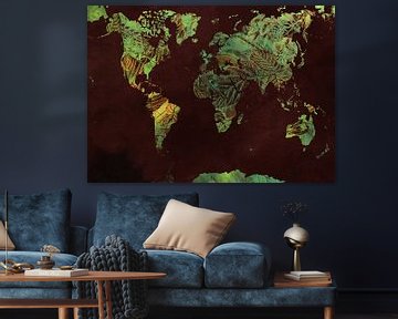 Wereldkaart 42 #kaart #wereldkaart van JBJart Justyna Jaszke