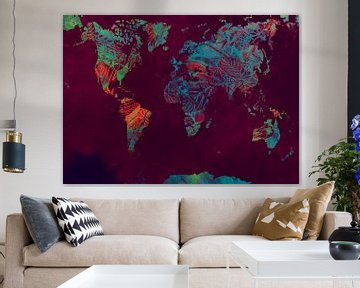 Wereldkaart 43 #kaart #wereldkaart van JBJart Justyna Jaszke