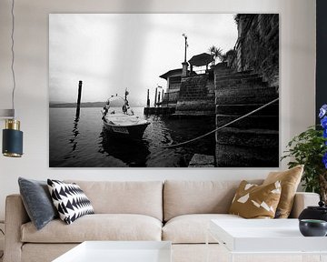 Lago Maggiore, Italië (zwart-wit)