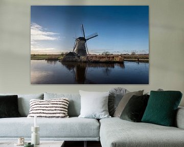 Traditionele windmolen in Kinderdijk, Nederland