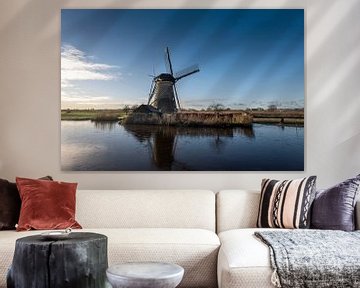 Traditionele windmolen in Kinderdijk, Nederland