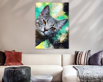 cat 1 animals art #cat #cats #kitten # van JBJart Justyna Jaszke