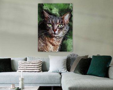 cat 2 animals art #cat #cats #kitten # van JBJart Justyna Jaszke