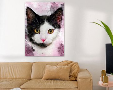 Katze 5 Tiere Kunst #Katze #Katzen #Kätzchen von JBJart Justyna Jaszke