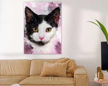 kat 5 dieren kunst #cat #cats #kitten # van JBJart Justyna Jaszke