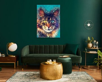 kat 6 dieren kunst #cat #cats #kitten # van JBJart Justyna Jaszke