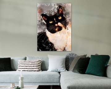 kat 15 dieren kunst #cat #cats #kitten # van JBJart Justyna Jaszke