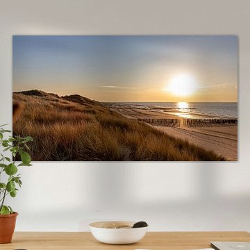 Domburgse strand bij avondlicht