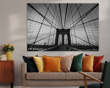 Lines - Brooklyn bridge van Jan-Hessel Boermans