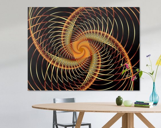 Voorbeeld van het werk in een kamer