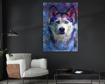 Hond 7 Husky animals art #dog #dogs van JBJart Justyna Jaszke