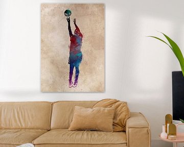 Basketbal 1 sportkunst #basketbal van JBJart Justyna Jaszke