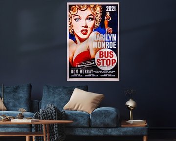 Marilyn Monroe Bus stop poster. van Brian Morgan