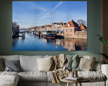 Historic houses and ships in Brielle by Peter de Kievith Fotografie