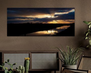 Panorama Sunset van Dennis Claessens