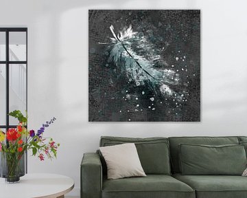 Soft on Rough artwork with lots of texture in anthracite and blue