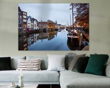 Historisch Delfshaven bij schemering in Rotterdam van Peter de Kievith Fotografie