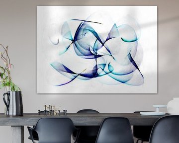 Abstract in blauw van Maurice Dawson