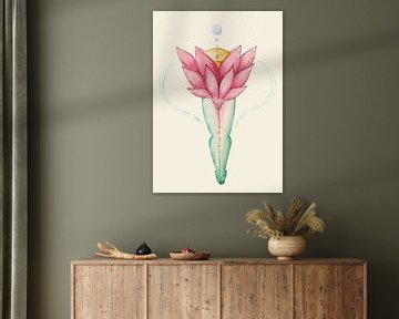 fleur de lune, cycle du yoni sur Kirsten Jense Illustraties.