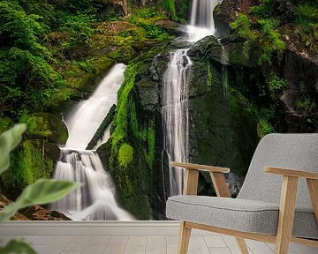 The Triberg waterfall in lush green by Christian Klös