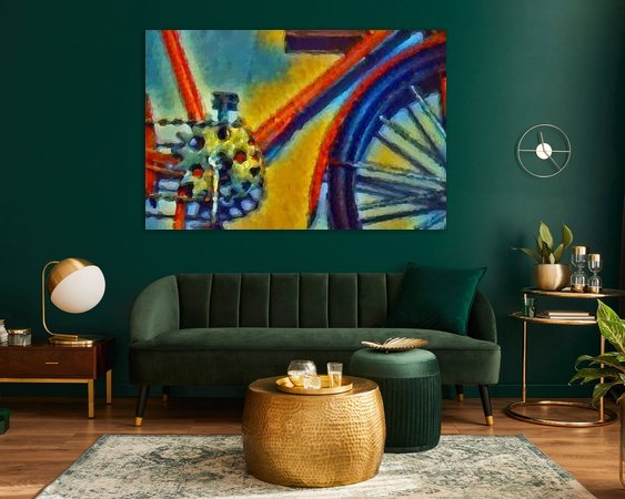 Voorbeeld van het werk in een kamer