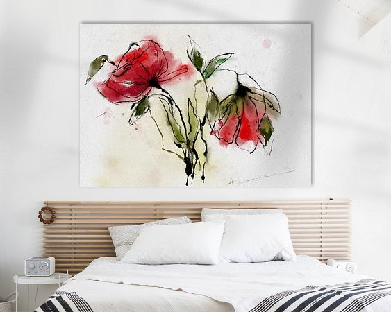 Voorbeeld van het werk in een kamer