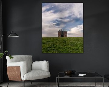 Wachturm auf dem Deich im Biesbosch von Moniek van Rijbroek