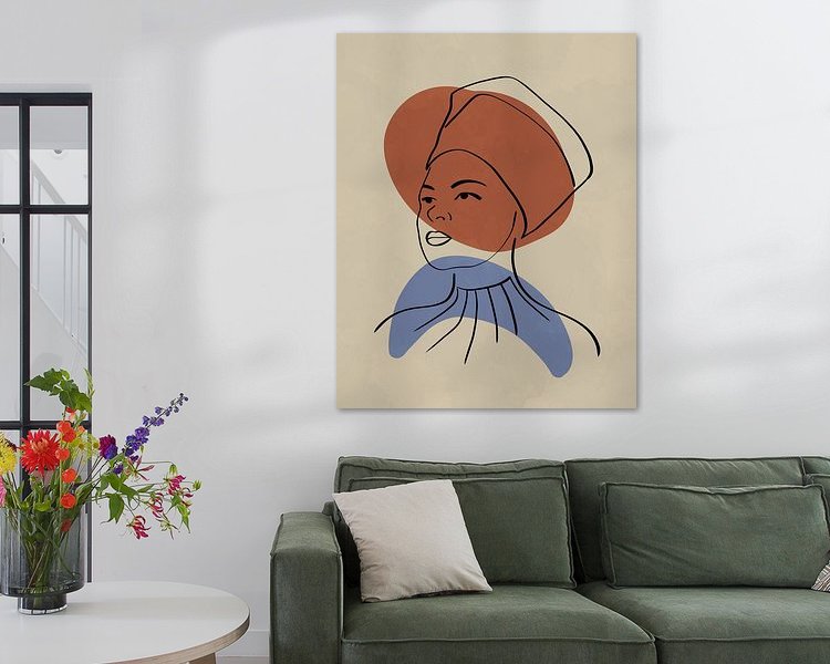 Voorbeeld van het werk in een kamer