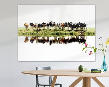 koeien op een rij van Annemieke van der Wiel
