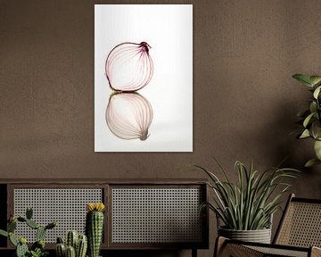Red onion with mirror by Doris van Meggelen