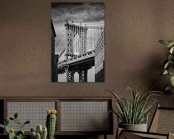 Le pont de Manhattan en noir et blanc