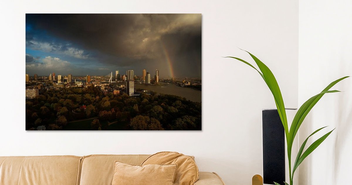 Code Rood Rotterdam Code rood in Rotterdam / Euromast van Rob de Voogd / zzapback op canvas ...