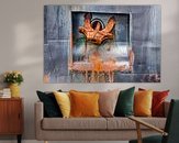 Voorbeeld van het werk in een kamer