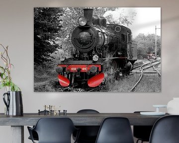 Stoomlocomotief primaire kleuren van Foto Graaf Eric