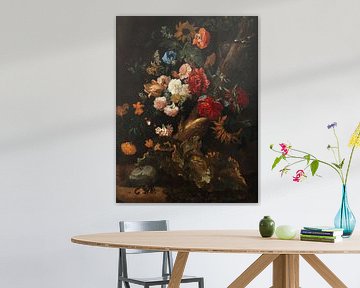 Ernst Stuven, bloemstuk met pad en slang van Atelier Liesjes