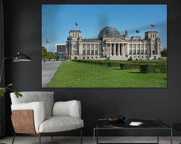 Berlijnse Rijksdag met televisietoren van Burghard Schreyer