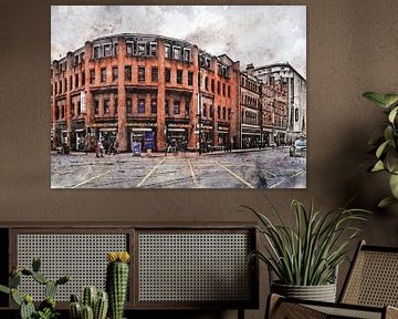 Manchester Aquarell Kunst #Manchester von JBJart Justyna Jaszke