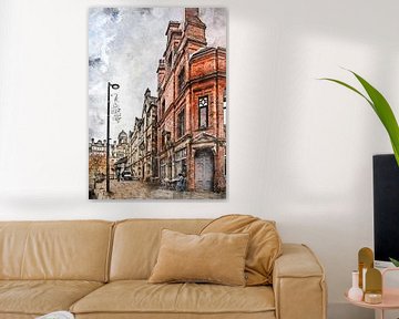 Manchester Aquarell Kunst #Manchester von JBJart Justyna Jaszke