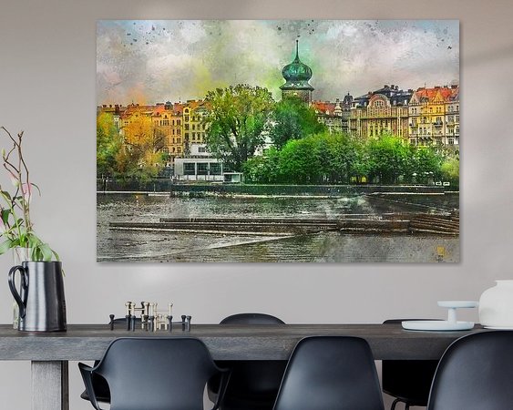 Voorbeeld van het werk in een kamer